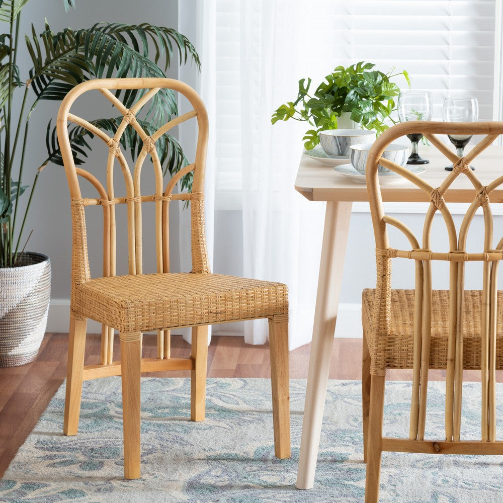 bali & pari - Monaco Dining Chair in Natural Brown/Oak Brown - Monaco-Rattan-DC view 8