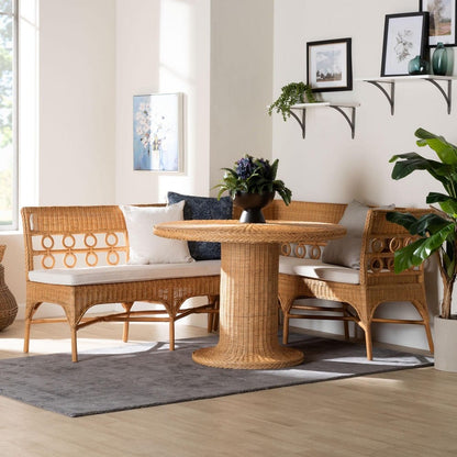 bali & pari - Monica Dining Set in Light Honey - Monica-3PC Dining Nook Set view 9