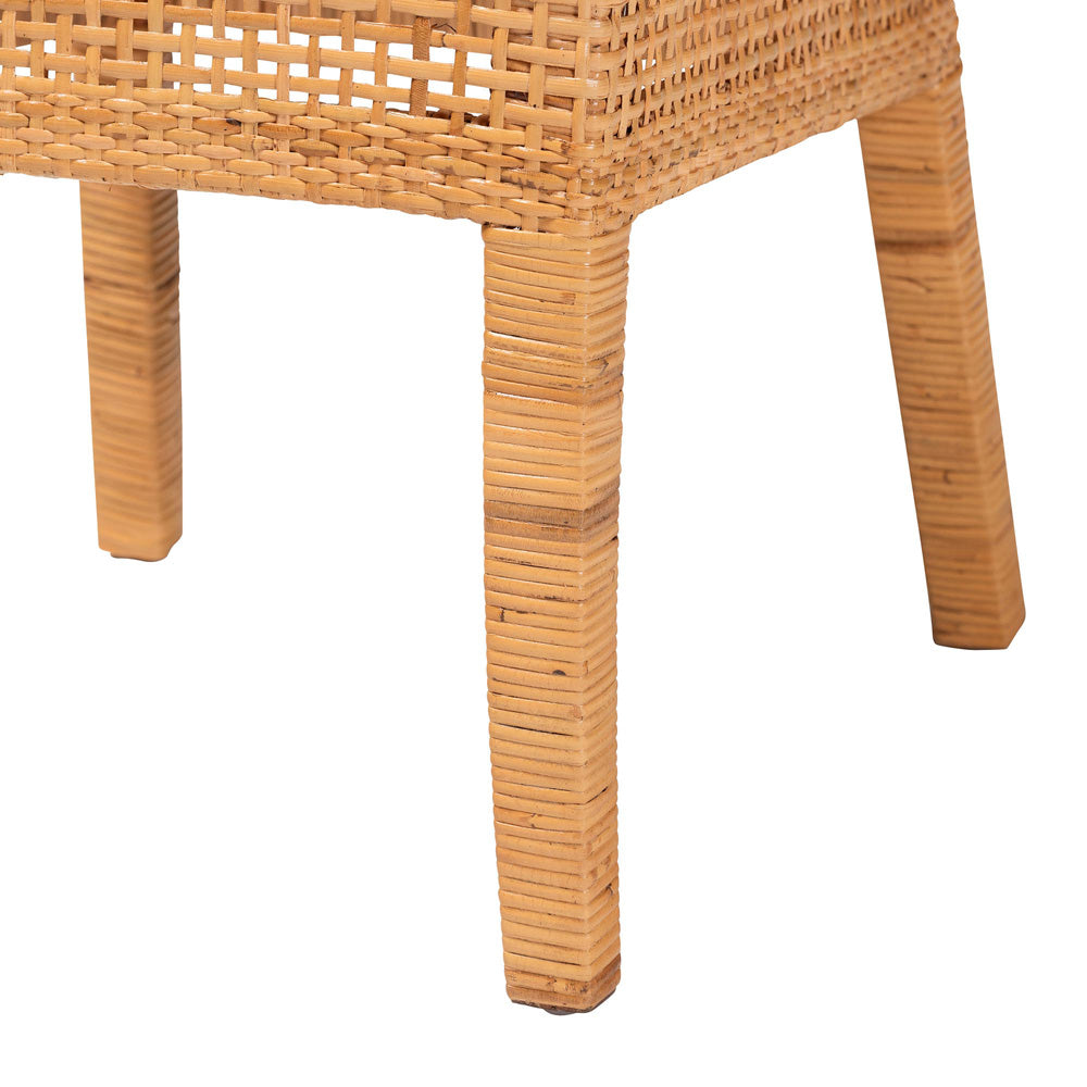 bali & pari - Morris Dining Chair in Light Honey/White - MD-39688 Morris-Mahogany/Rattan Honey-DC view 6