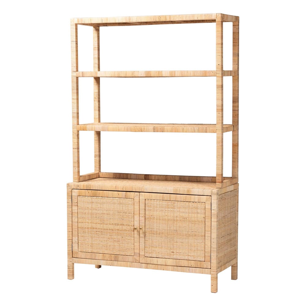 bali & pari - Mortis Storage Cabinet in Natural Brown - Marcelo-Natural-Cabinet-KD-Box view 1