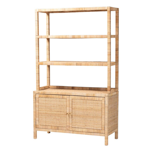 bali & pari - Mortis Storage Cabinet in Natural Brown - Marcelo-Natural-Cabinet-KD-Box view 1
