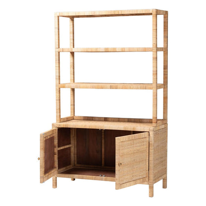 bali & pari - Mortis Storage Cabinet in Natural Brown - Marcelo-Natural-Cabinet-KD-Box view 2