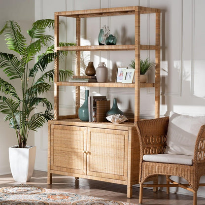 bali & pari - Mortis Storage Cabinet in Natural Brown - Marcelo-Natural-Cabinet-KD-Box view 9