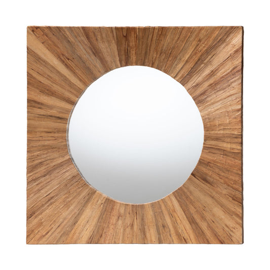 bali & pari - Mosa Mirror in Natural - Mosa-Pealed Waterhyachinth-Mosaic-Mirror view 1
