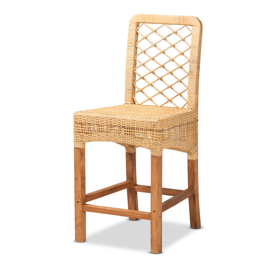 bali & pari - Moscow Counter Stool in Natural Brown/Walnut Brown - Moscow-Teak-CS view 1