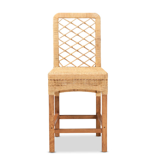 bali & pari - Moscow Counter Stool in Natural Brown/Walnut Brown - Moscow-Teak-CS view 2