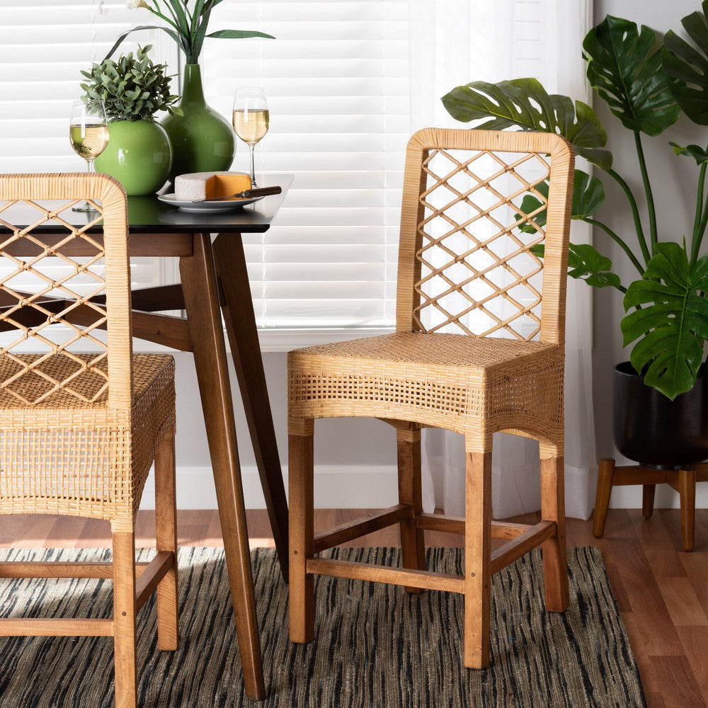 bali & pari - Moscow Counter Stool in Natural Brown/Walnut Brown - Moscow-Teak-CS view 8