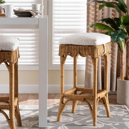 bali & pari - Muy Bar Stool in Honey/White - DC0899-B-Muy-Honey Rattan-Bar Stool view 7