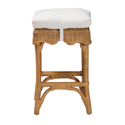 bali & pari - Muy Counter Stool in Honey/White - DC0899-A-Muy-Honey Rattan-Counter Stool view 3