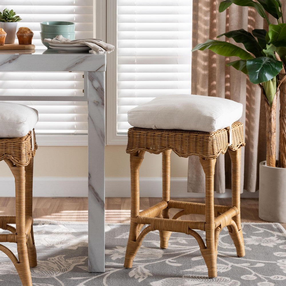 bali & pari - Muy Counter Stool in Honey/White - DC0899-A-Muy-Honey Rattan-Counter Stool view 7
