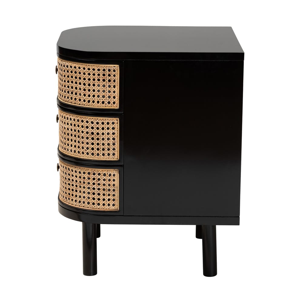 bali & pari - Nabila Nightstand in Black/Natural Brown - CMO4-End Table view 4