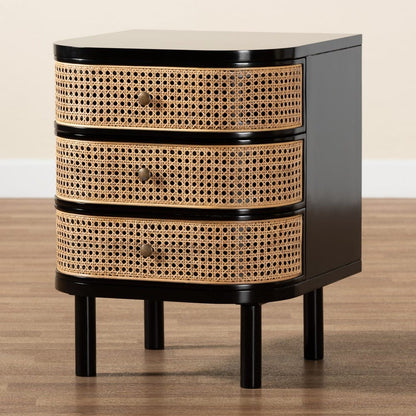 bali & pari - Nabila Nightstand in Black/Natural Brown - CMO4-End Table view 9