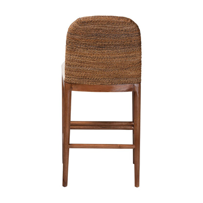 bali & pari - Nadim Counter Stool in White/Natural Brown/Natural Seagrass - New York-Wood/Banana-CS view 4