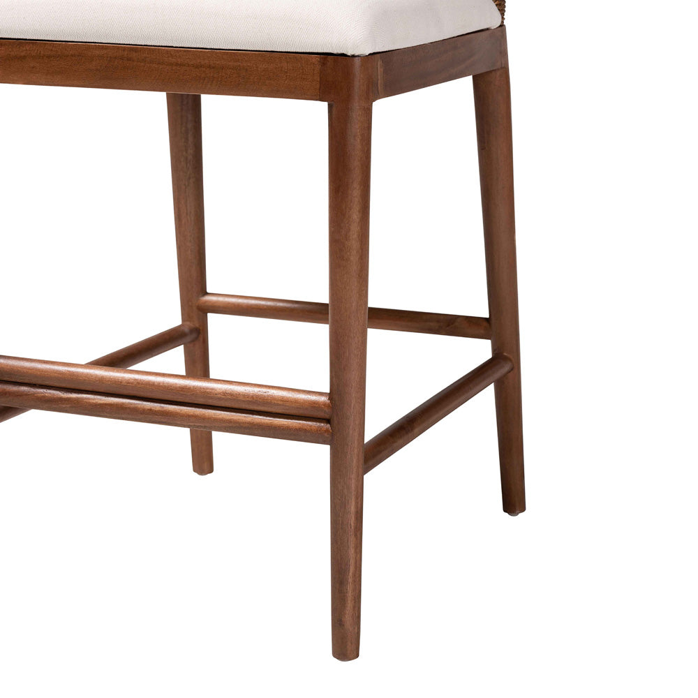 bali & pari - Nadim Counter Stool in White/Natural Brown/Natural Seagrass - New York-Wood/Banana-CS view 6