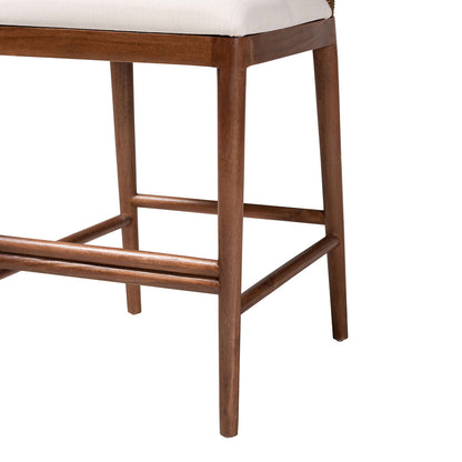 bali & pari - Nadim Counter Stool in White/Natural Brown/Natural Seagrass - New York-Wood/Banana-CS view 6