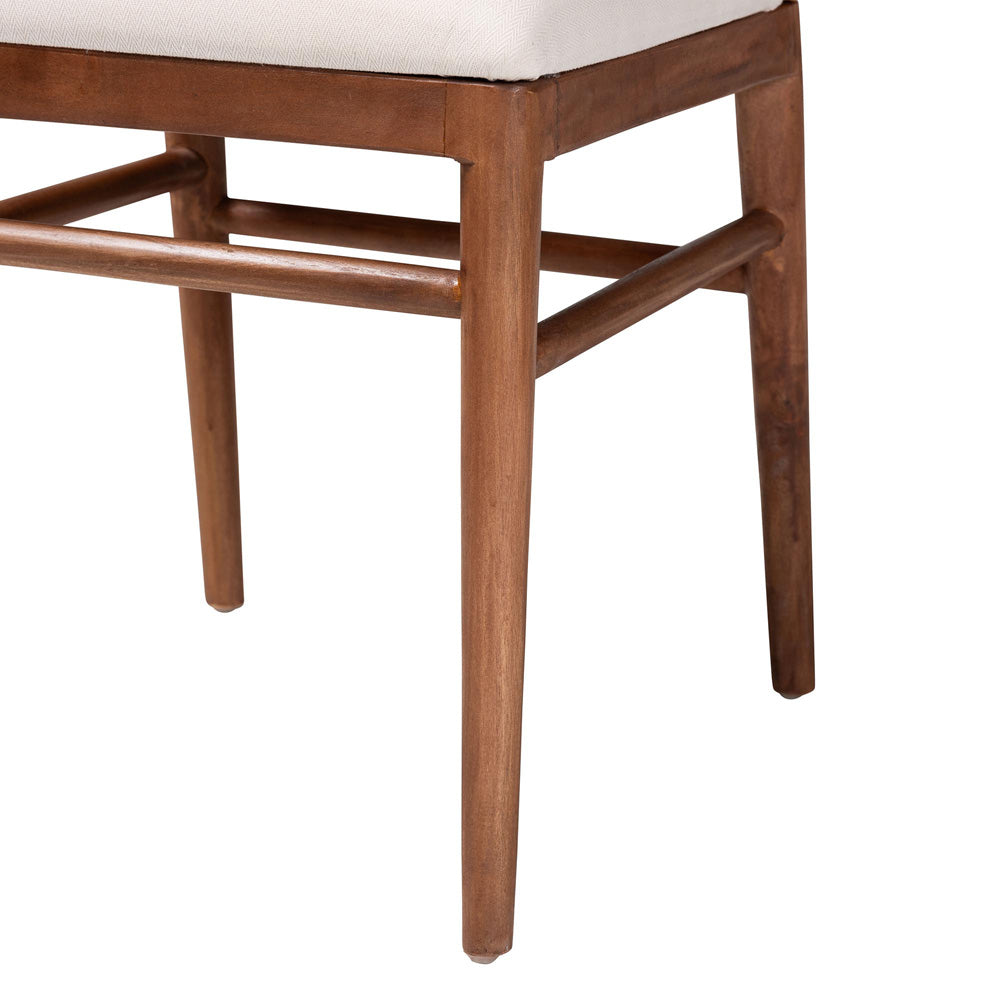 bali & pari - Nadim Set of 2 Dining Chairs in White/Natural Brown/Natural Seagrass - New York-Wood/Banana-DC view 5