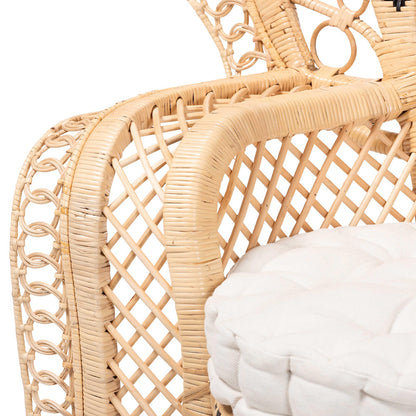 bali & pari - Nafisa Peacock Accent Chair in Natural Brown - WS186-Natural Peacock Rattan-Cushion-Chair view 6