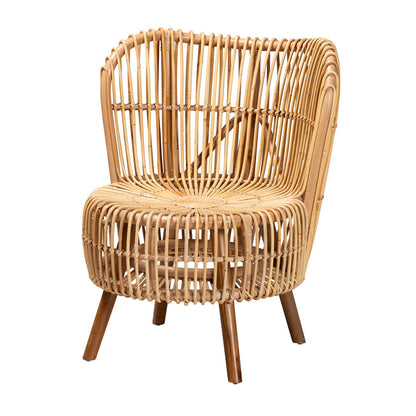 bali & pari  - Nagoya Chair in Natural Brown - Nagoya-Medium-Rattan-Lounge Chair view 1