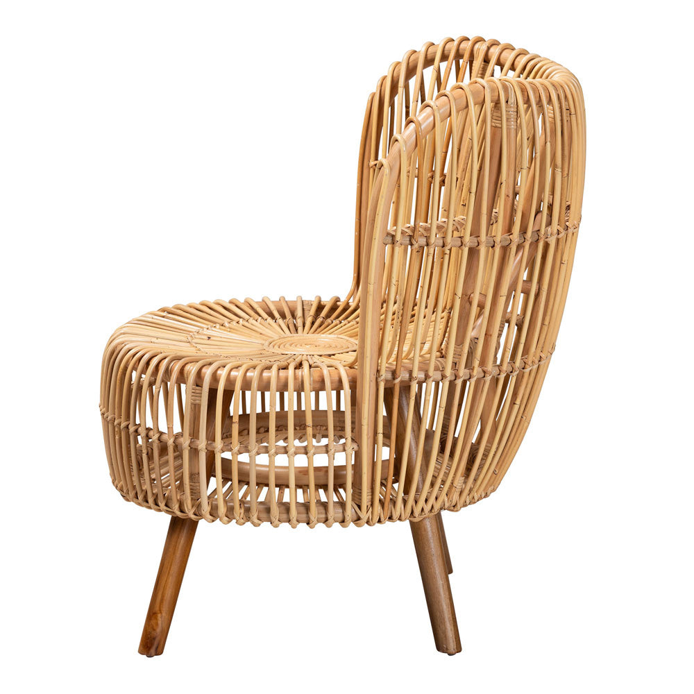 bali & pari  - Nagoya Chair in Natural Brown - Nagoya-Medium-Rattan-Lounge Chair view 3