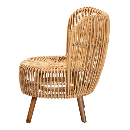bali & pari  - Nagoya Chair in Natural Brown - Nagoya-Medium-Rattan-Lounge Chair view 3