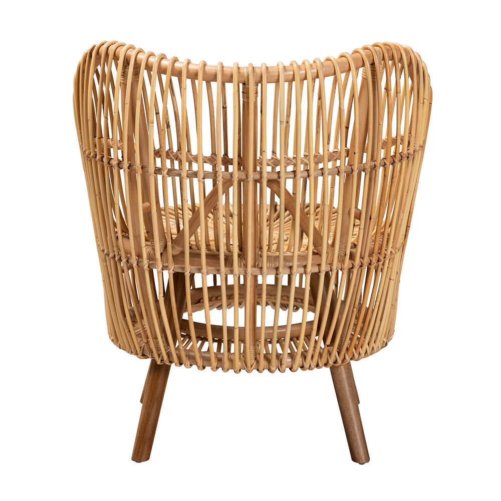 bali & pari  - Nagoya Chair in Natural Brown - Nagoya-Medium-Rattan-Lounge Chair view 4