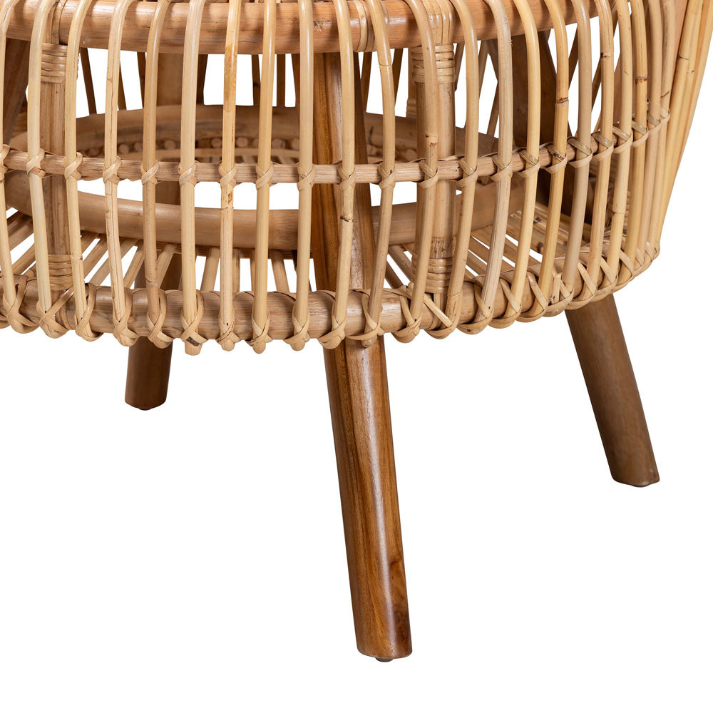 bali & pari  - Nagoya Chair in Natural Brown - Nagoya-Medium-Rattan-Lounge Chair view 6