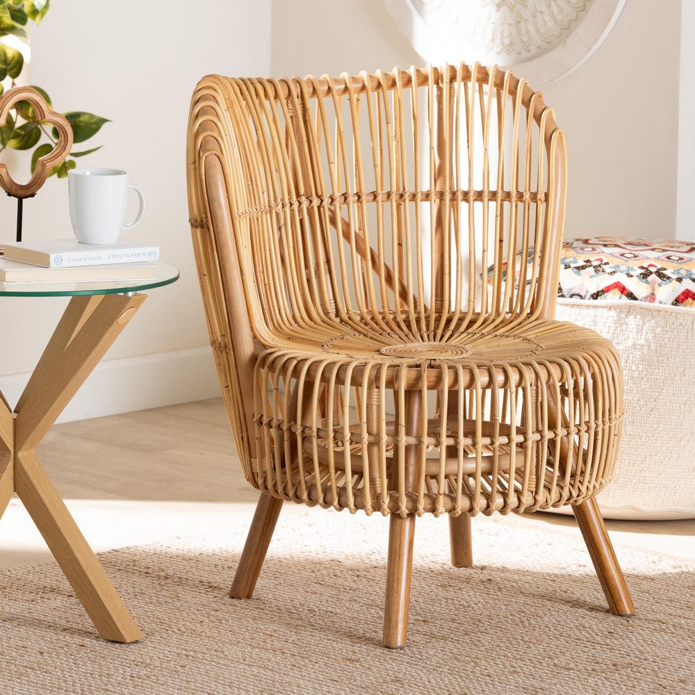 bali & pari  - Nagoya Chair in Natural Brown - Nagoya-Medium-Rattan-Lounge Chair view 8