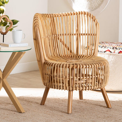 bali & pari  - Nagoya Chair in Natural Brown - Nagoya-Medium-Rattan-Lounge Chair view 8