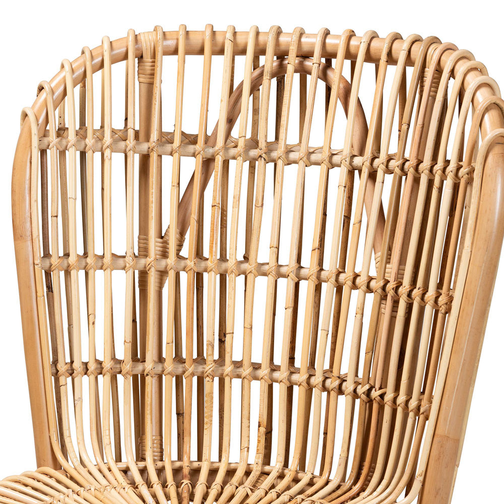 bali & pari  - Nagoya Chair in Natural Brown - Nagoya-Small-Rattan-Lounge Chair view 5