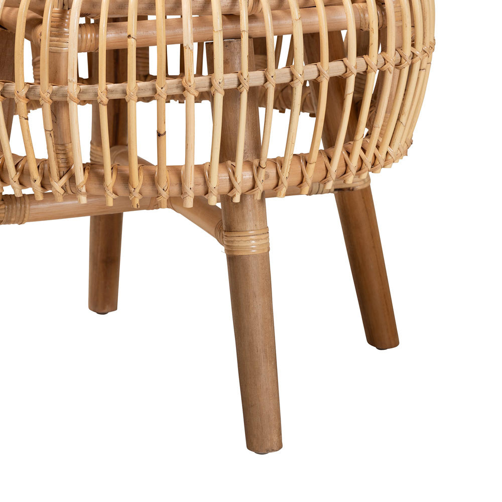 bali & pari  - Nagoya Chair in Natural Brown - Nagoya-Small-Rattan-Lounge Chair view 6