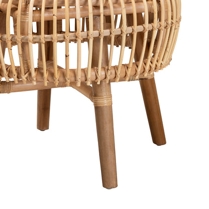 bali & pari  - Nagoya Chair in Natural Brown - Nagoya-Small-Rattan-Lounge Chair view 6
