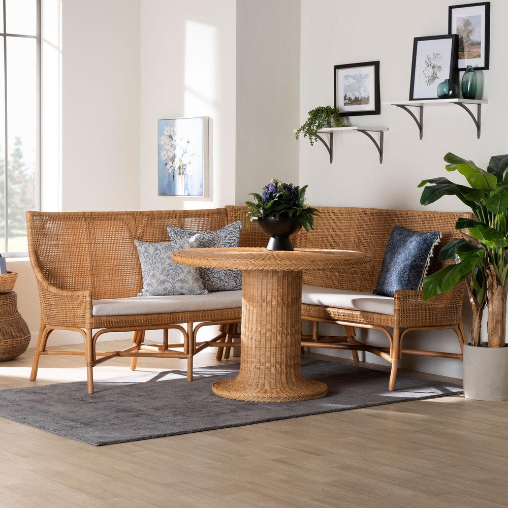 bali & pari - Nantai Dining Set in Light Honey - Baako/Braided-3PC Dining Set view 9