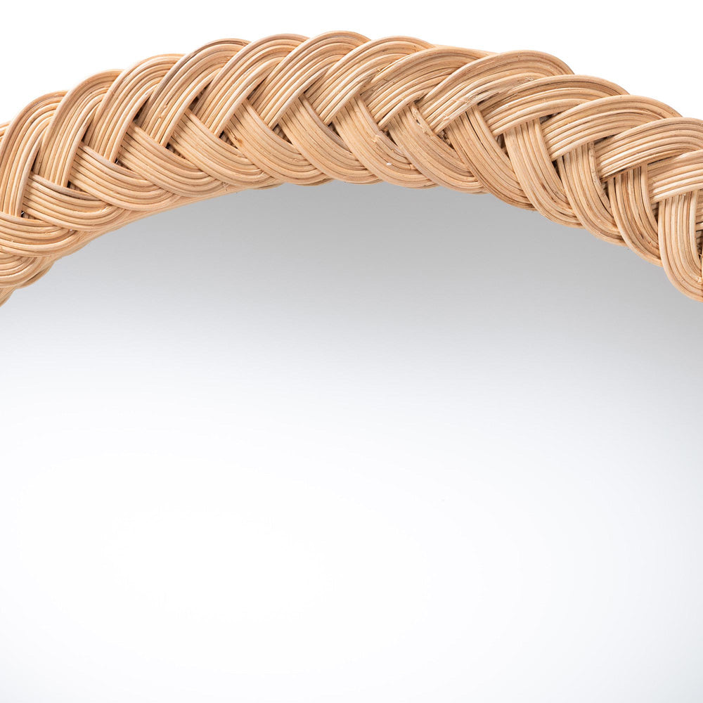 bali & pari - Nara Mirror in Light Honey - WS170-Light Honey Rattan-Mirror view 2