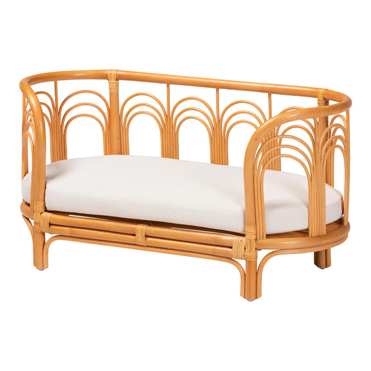 bali & pari - Nariko Pet Bed in Light Honey - Model 5-Light Honey Rattan-Pet Bed view 1