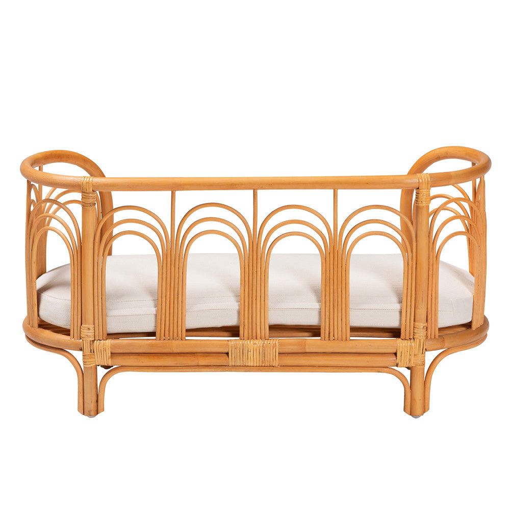 bali & pari - Nariko Pet Bed in Light Honey - Model 5-Light Honey Rattan-Pet Bed view 4