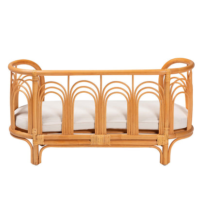 bali & pari - Nariko Pet Bed in Light Honey - Model 5-Light Honey Rattan-Pet Bed view 4