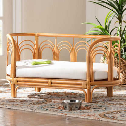 bali & pari - Nariko Pet Bed in Light Honey - Model 5-Light Honey Rattan-Pet Bed view 7