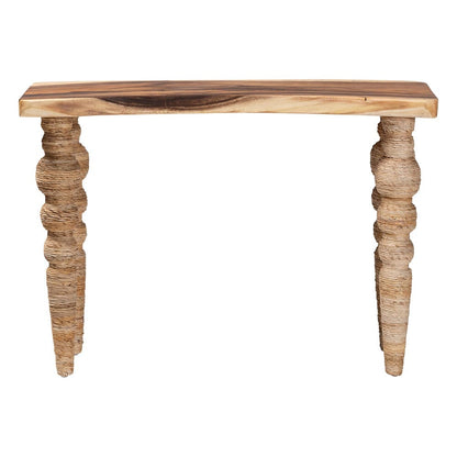 bali & pari - Nasnan Console Table in Natural Brown - J3157-1PCDT-Natural Wood-Console Table-KD-Box view 2