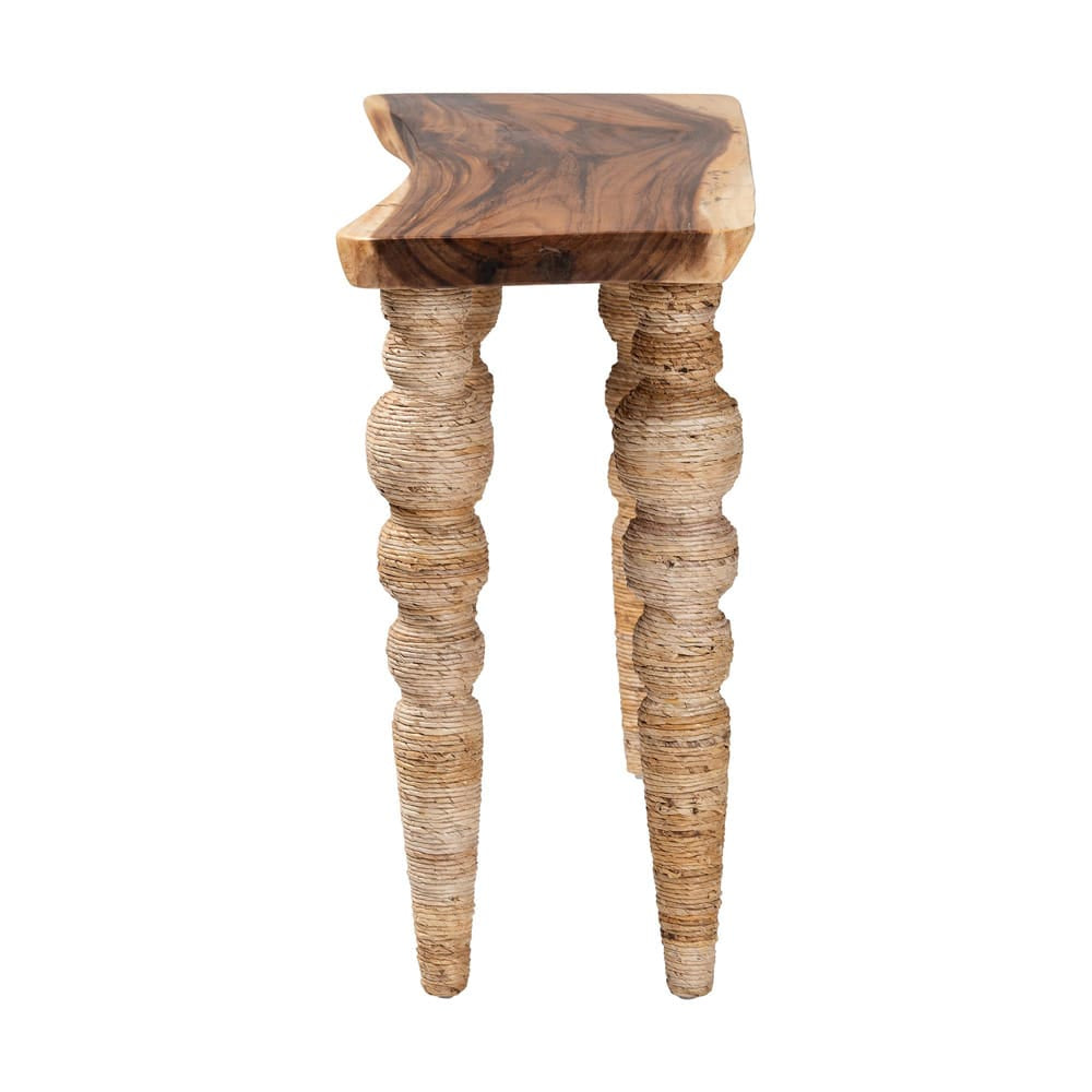 bali & pari - Nasnan Console Table in Natural Brown - J3157-1PCDT-Natural Wood-Console Table-KD-Box view 3