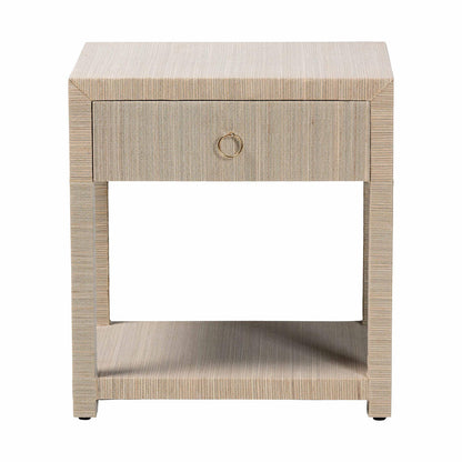 bali & pari - Nata Nightstand in Natural/Gold - Nata-Natural Woven Grasscloth-NS view 3