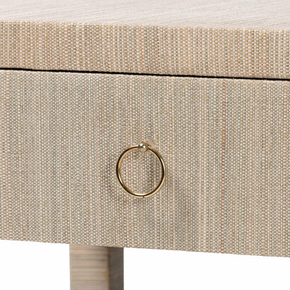 bali & pari - Nata Nightstand in Natural/Gold - Nata-Natural Woven Grasscloth-NS view 6