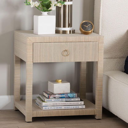 bali & pari - Nata Nightstand in Natural/Gold - Nata-Natural Woven Grasscloth-NS view 9