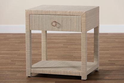 bali & pari - Nata Nightstand in Natural/Gold - Nata-Natural Woven Grasscloth-NS view 10