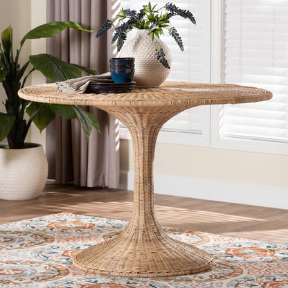 bali & pari - Natala Dining Table in Light Honey - DC1105 Nat-Light Honey Rattan-Dining Table view 5