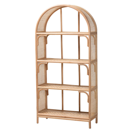 bali & pari - Natania Shelving Unit in Natural - WS148-Natural Rattan-Tall Shelf view 1