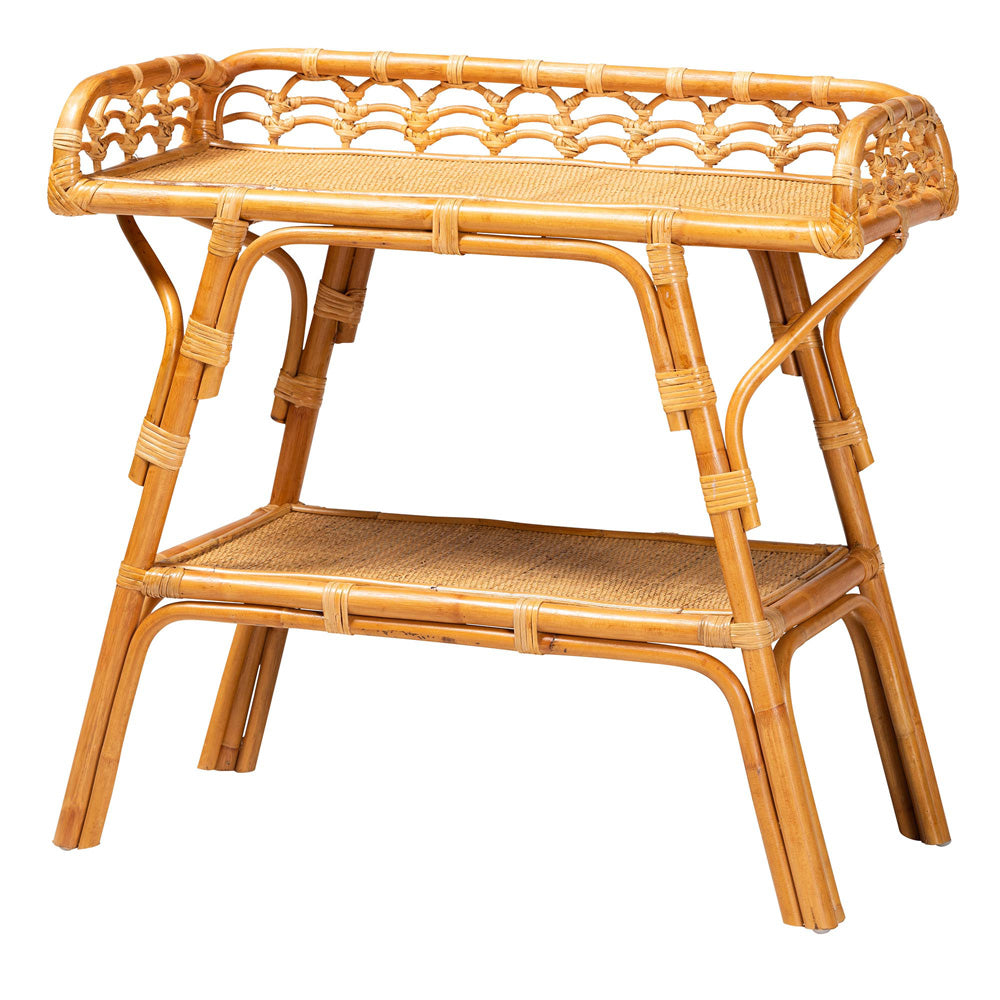 bali & pari - Nayana Console Table in Light honey - DCWH1003-Light Honey Rattan-Emilia Console Table view 1