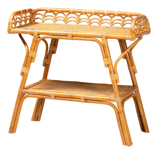 bali & pari - Nayana Console Table in Light honey - DCWH1003-Light Honey Rattan-Emilia Console Table view 1
