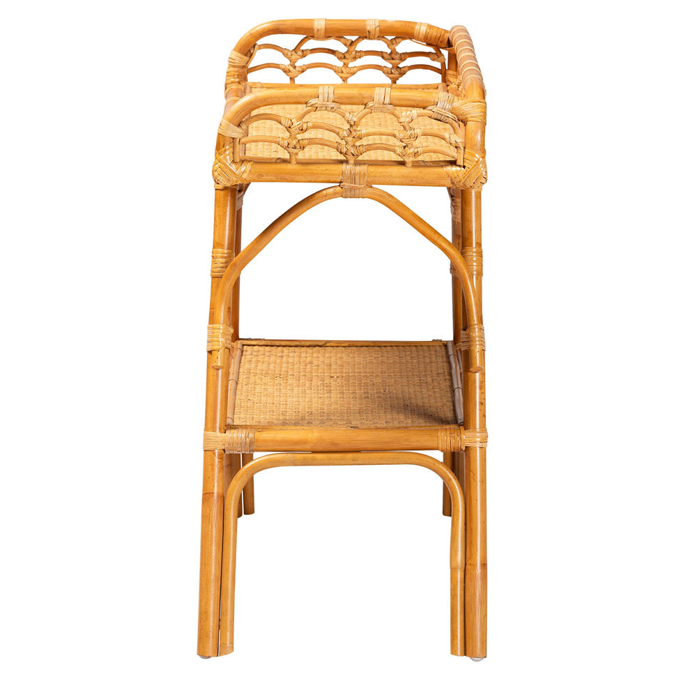 bali & pari - Nayana Console Table in Light honey - DCWH1003-Light Honey Rattan-Emilia Console Table view 3