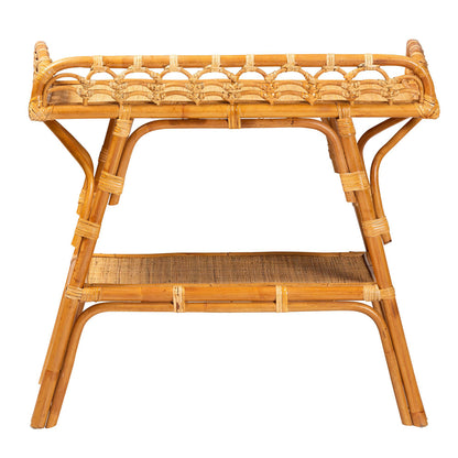 bali & pari - Nayana Console Table in Light honey - DCWH1003-Light Honey Rattan-Emilia Console Table view 4