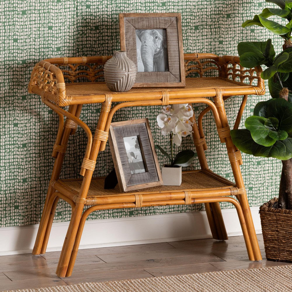 bali & pari - Nayana Console Table in Light honey - DCWH1003-Light Honey Rattan-Emilia Console Table view 8